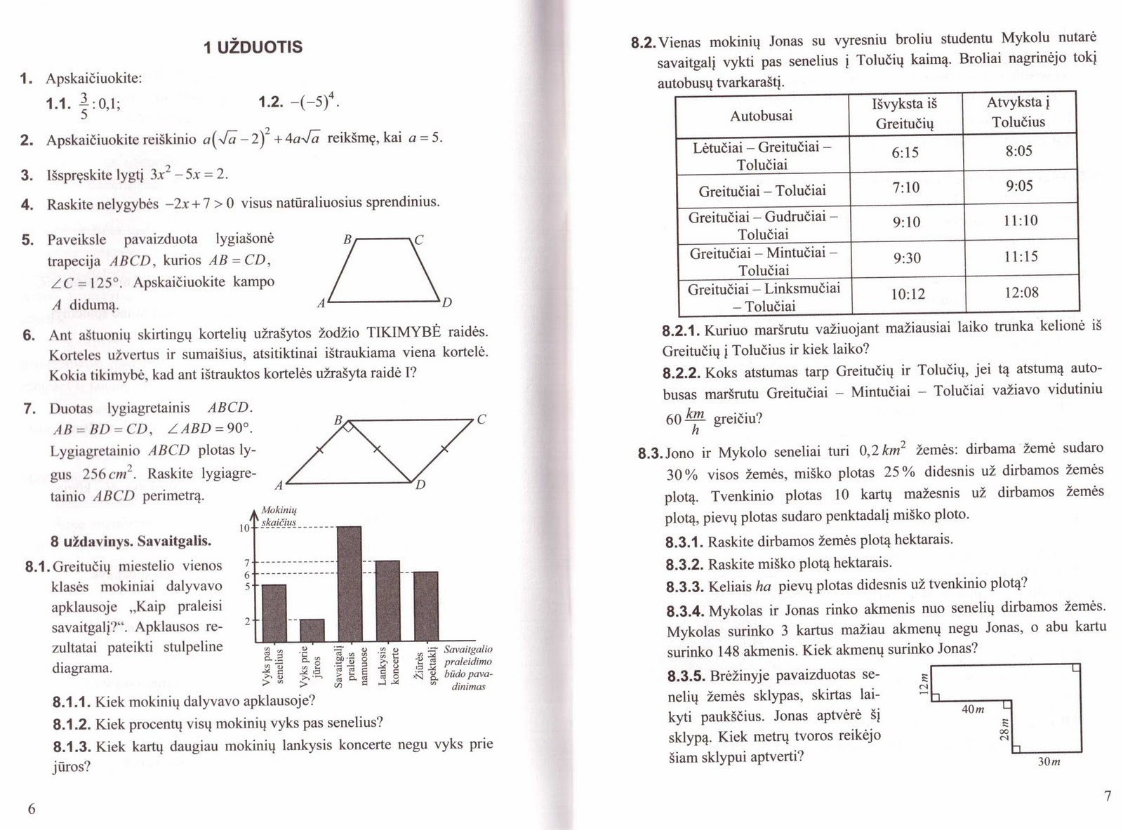 Dešimtokams: 1 uzduotis