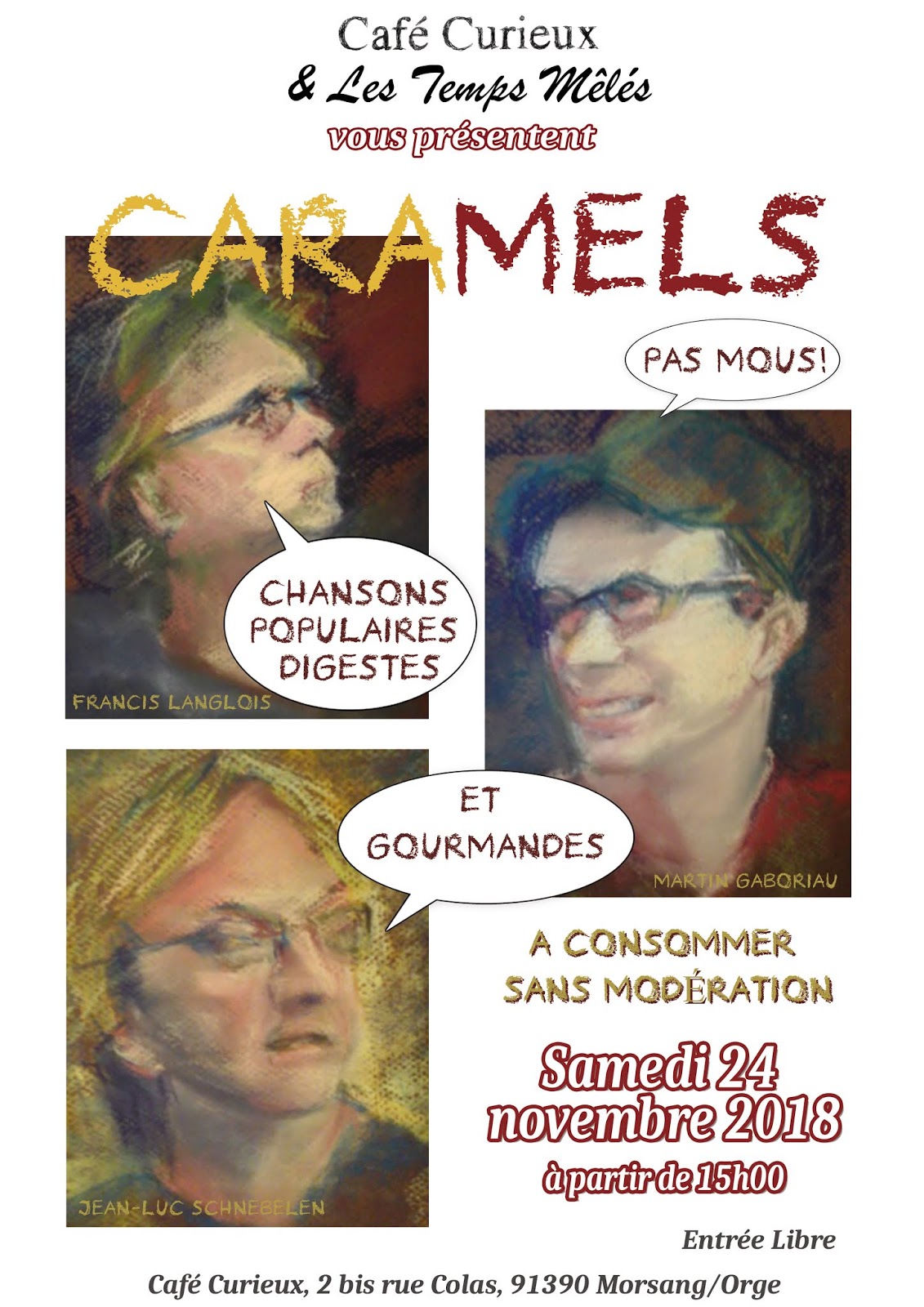 Le Blog du Café Curieux Prochain concert CARAMELS