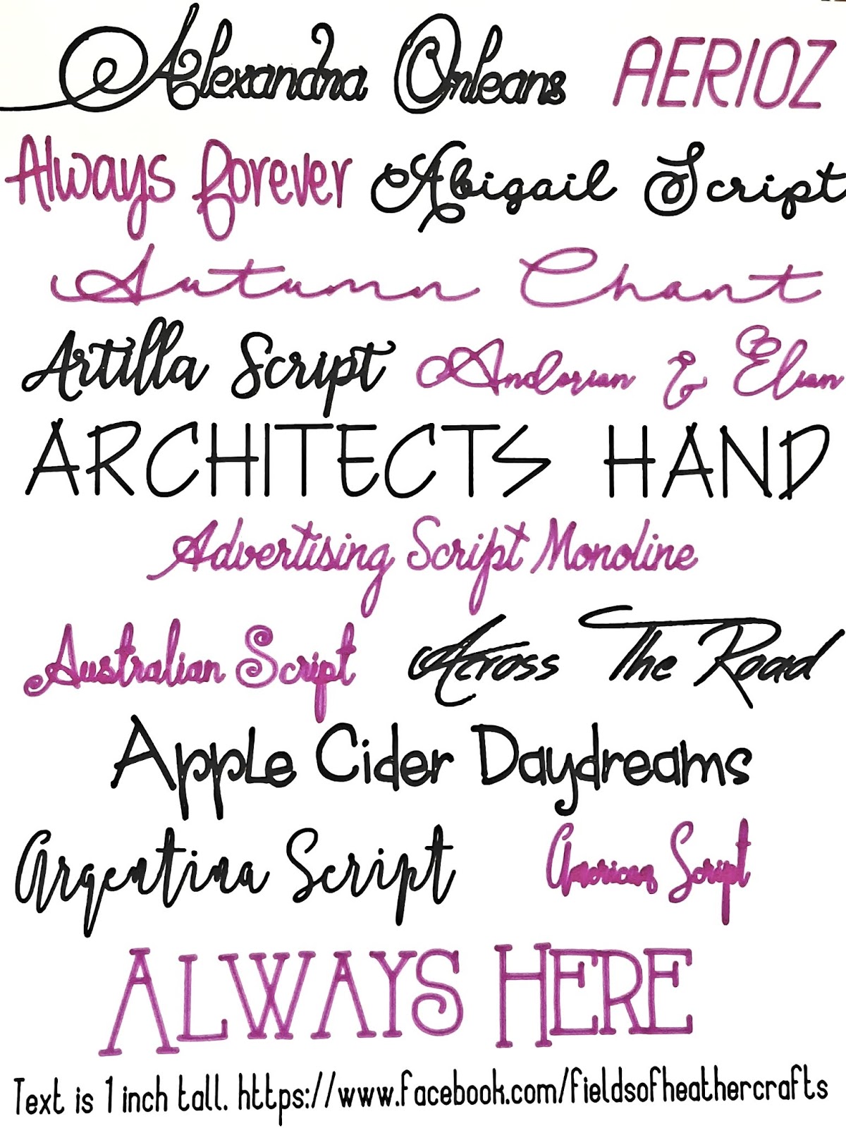 Free Fonts For Writing With Cricut With Fine Line Markers