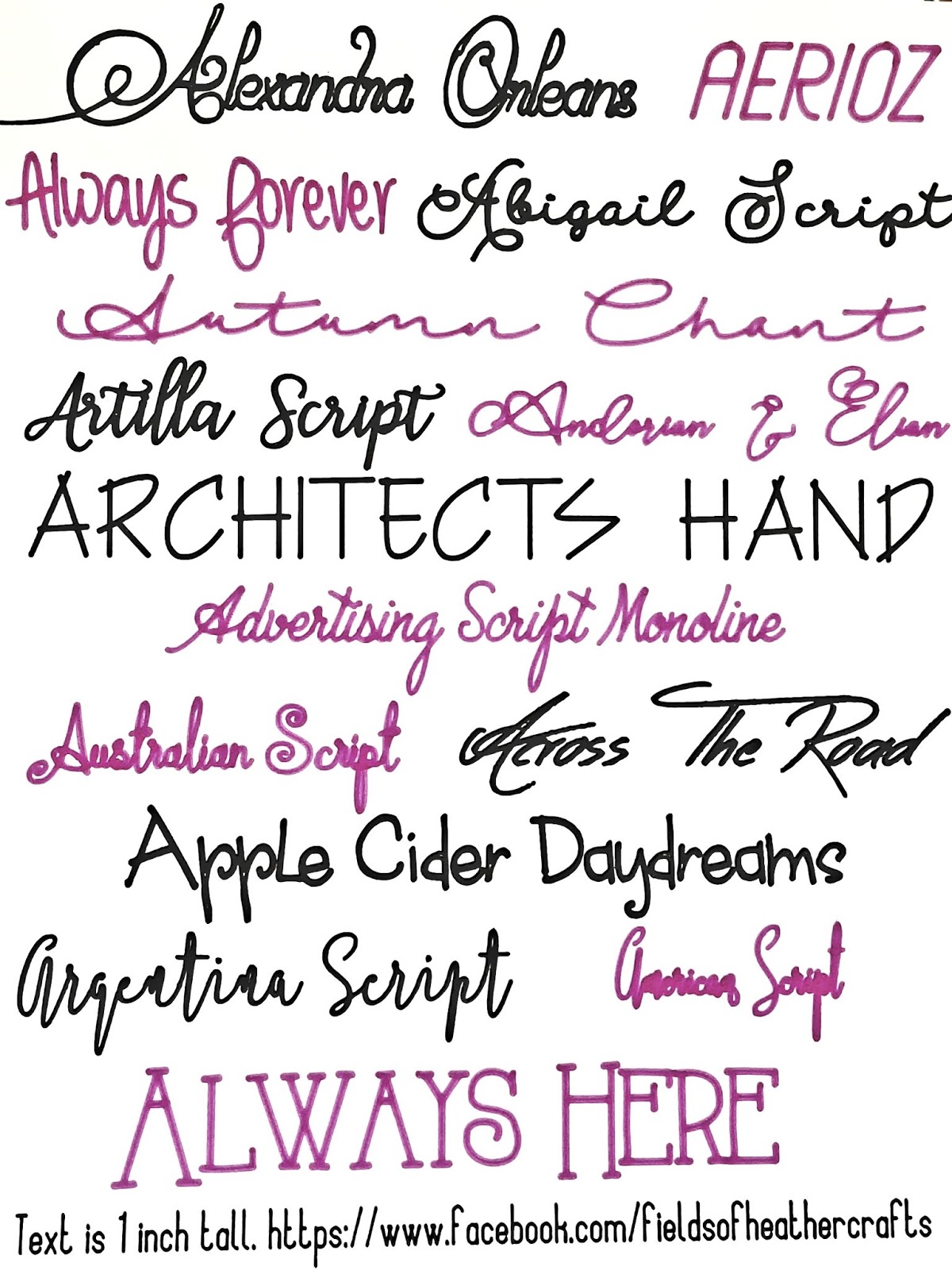 Fields Of Heather: Free Fonts For Writing With Cricut - With Super