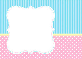 Celeste, Rosa y Amarillo: Invitaciones para Imprimir Gratis. Para hacer invitaciones, tarjetas, marcos de fotos o etiquetas, para imprimir gratis de Celeste, Rosa y Amarillo.