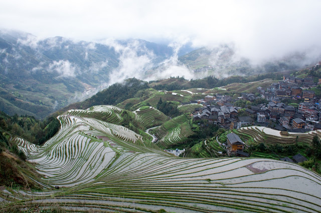 Guilin, rýžové terasy, Ping´an