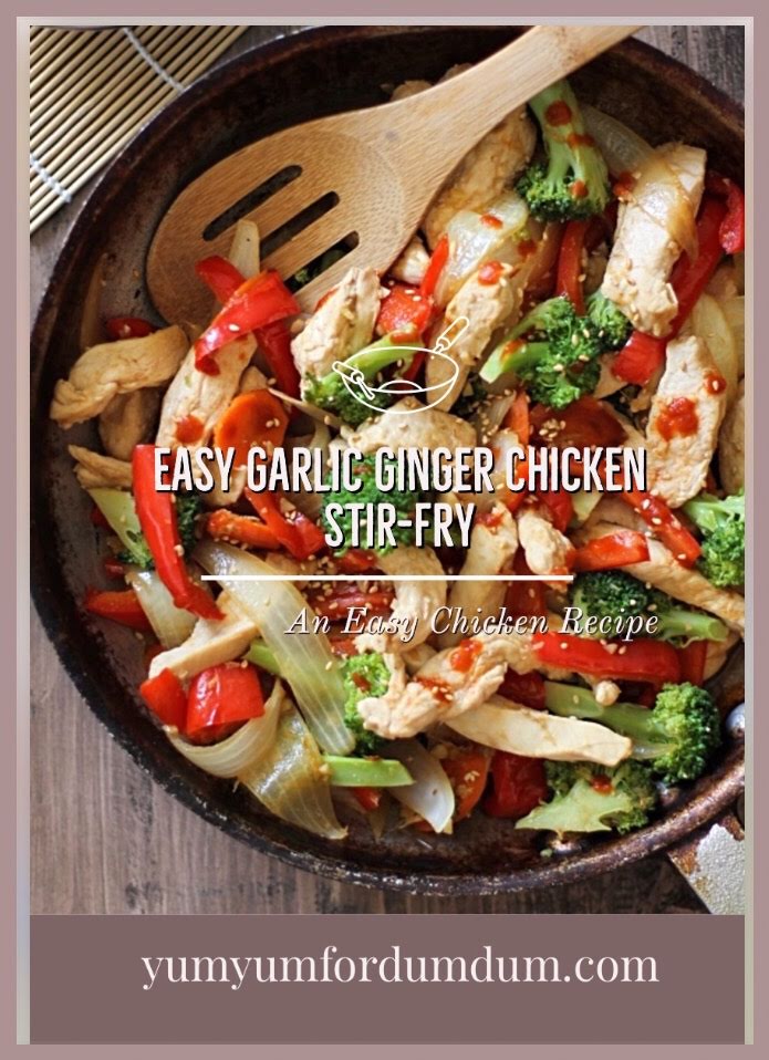 Yum Yum for Dum Dum Easy Garlic Ginger Chicken StirFry
