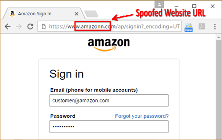 Internet Phishing Example