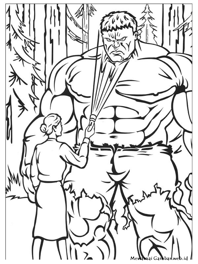 Mewarnai Gambar Hulk | Mewarnai Gambar