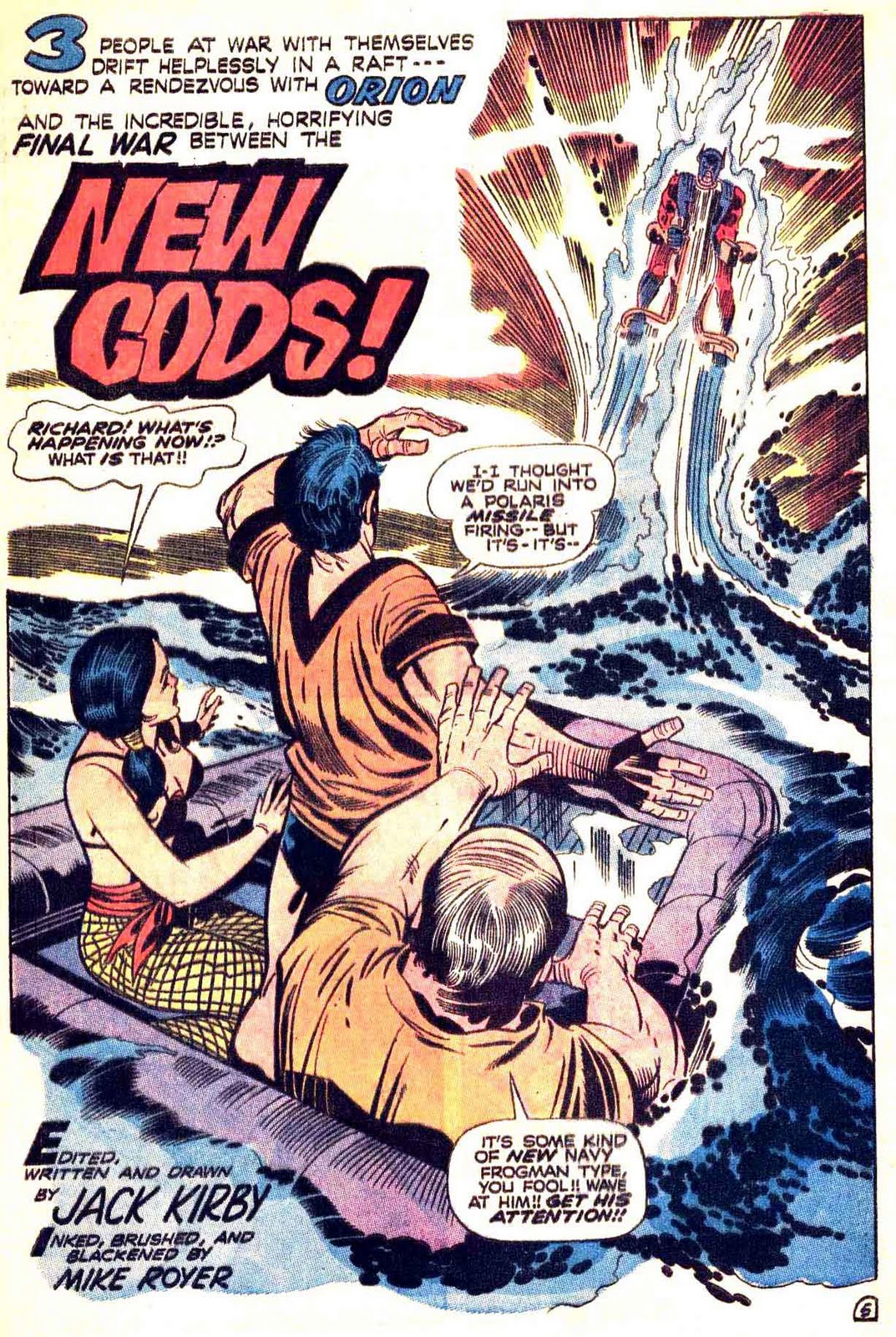 New Gods v1 #6 dc bronze age comic book page art by Jack Kirby