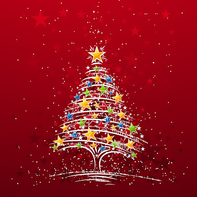Colorful Christmas tree download free wallpapers for Apple iPad