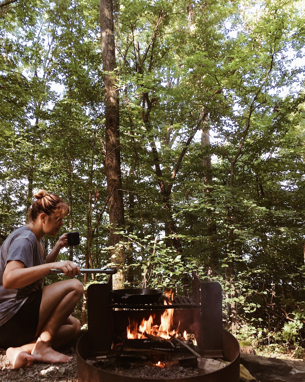 camping at Barren River Lake with three dogs