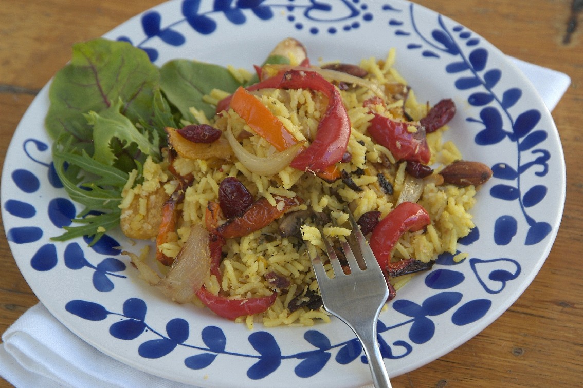 DOMESTIC GODDESSES Roast Veggie Rice Pilaf