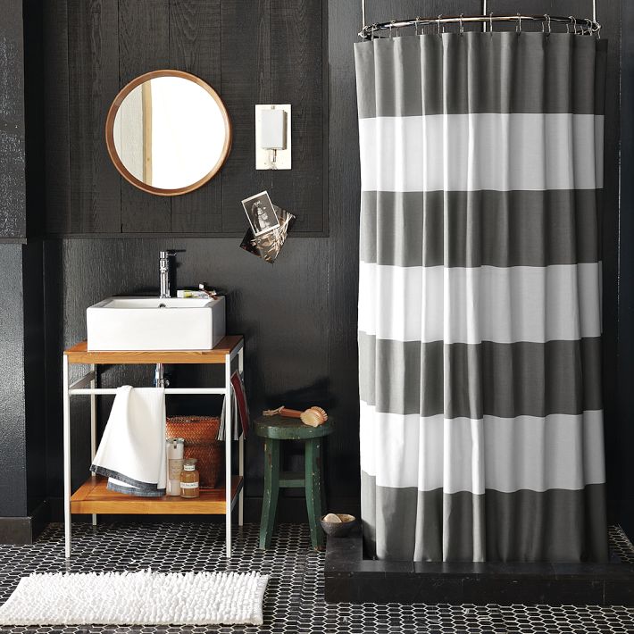 Turning Tables {Designing*the*Everyday} {Shower Curtain Refresh}