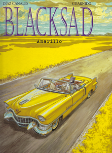 Portada de "Blacksad. Amarillo" de Díaz Canales y Guarnido, edita Norma