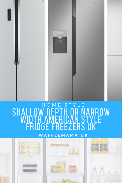 shallow depth or narrow width american style fridge freezers uk