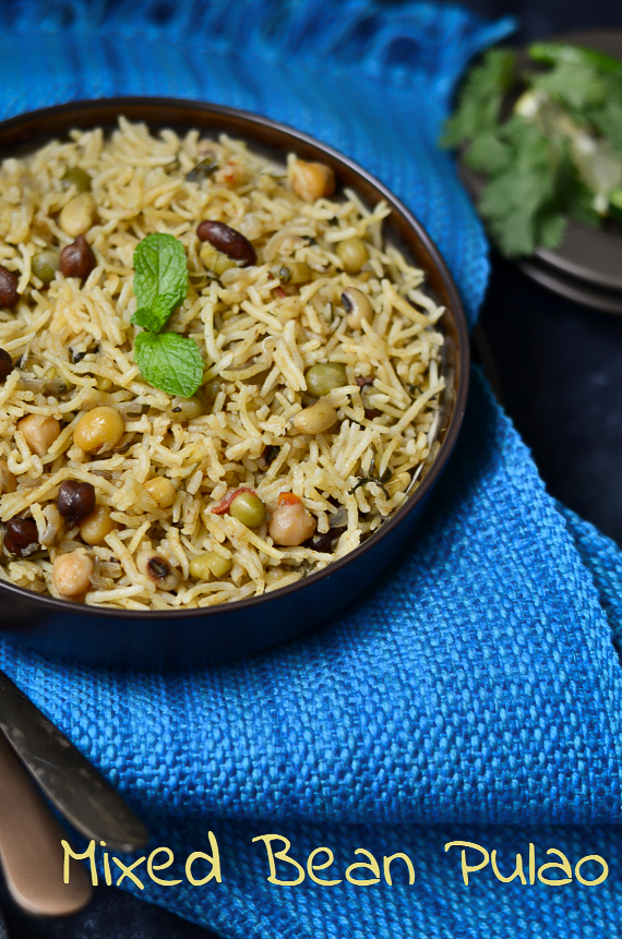 Mixed Bean Pulao /Navadhaniya Pulao Nalini'sKitchen