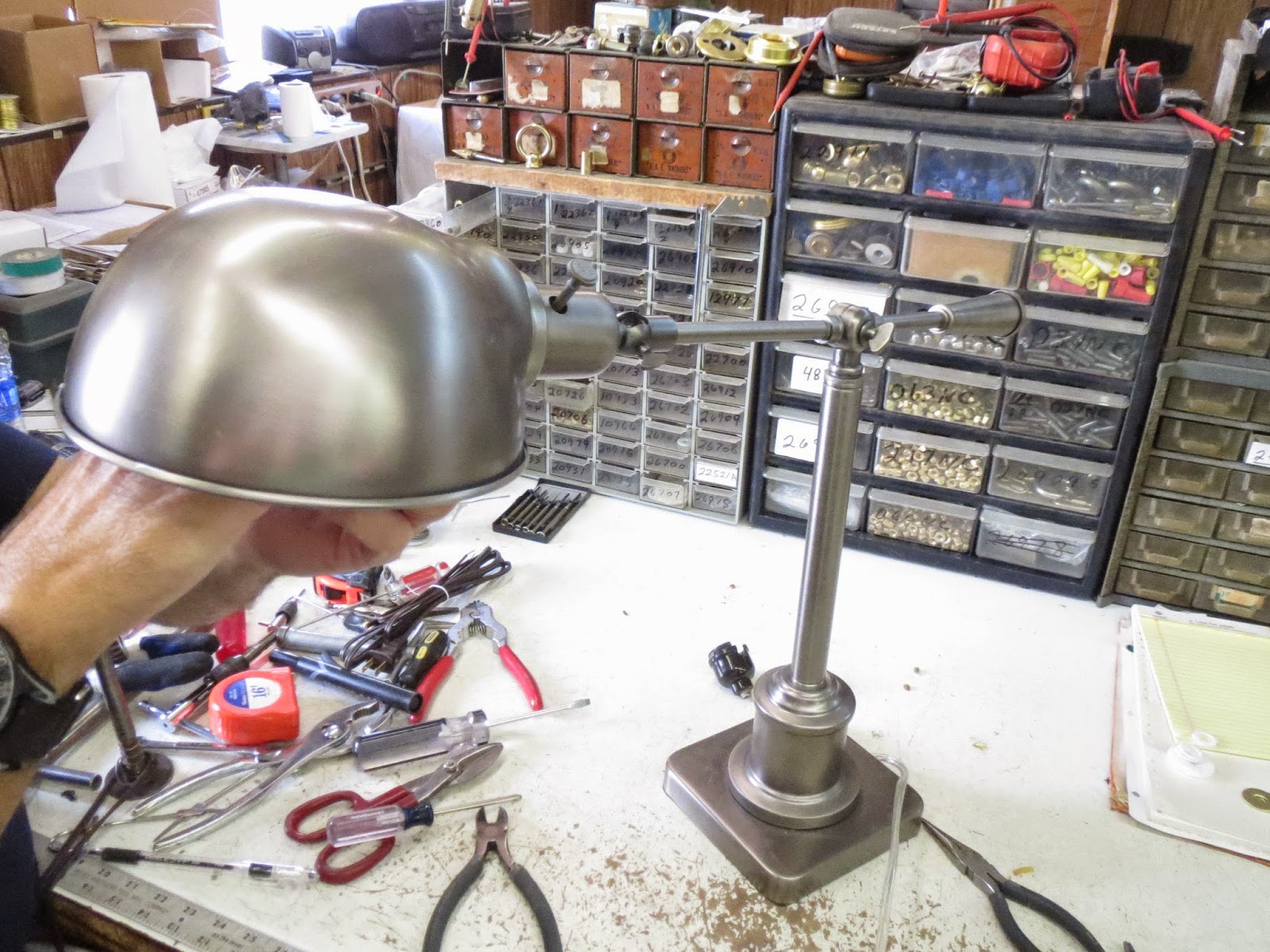 Lamp Parts and Repair Lamp Doctor Metal Desk Lamp with Broken Socket