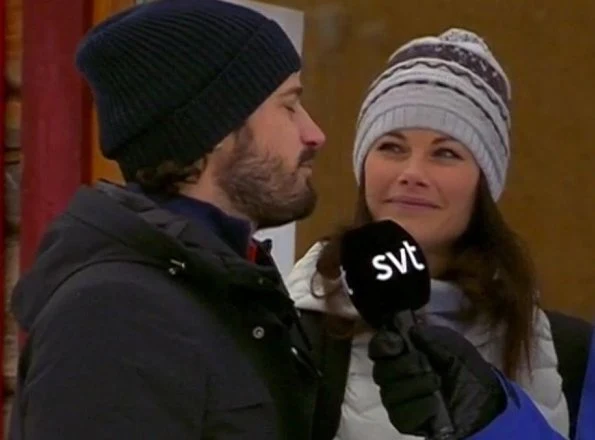 Prince Carl Philip and Princess Sofia visited the Vasaloppet's Winter Week 2017 ski race in Sälen, Dalarna
