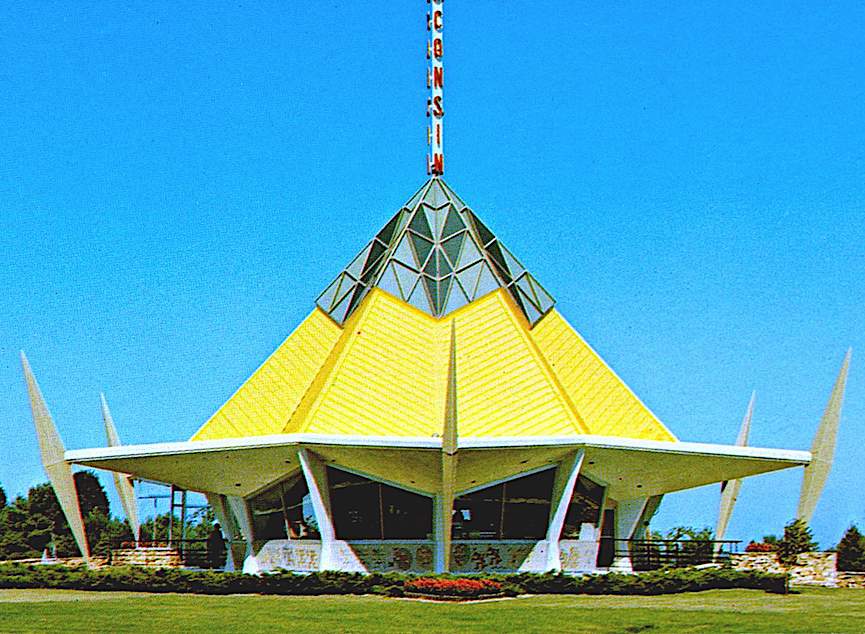 1964 New York World's Fair the Wisconsin pavilion at the 1964 New York World's Fair, a color photograph
