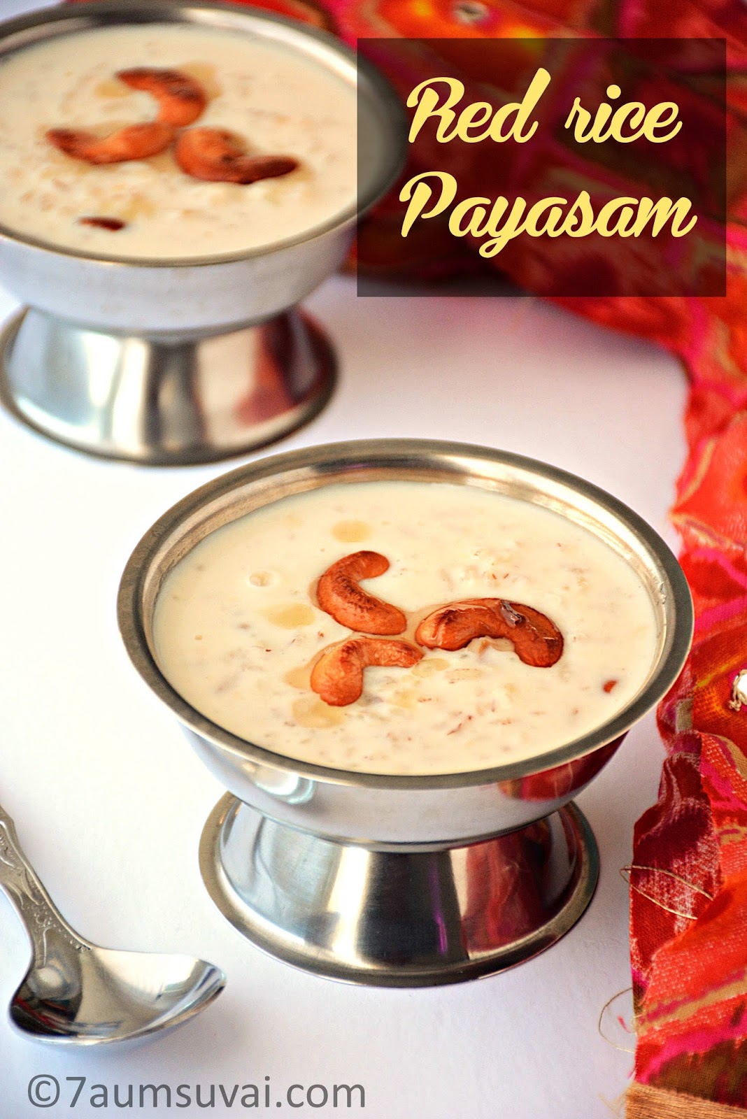 Sigappu arisi paal payasam / Red rice payasam/ Red rice pudding/ Rice