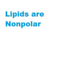 Lipids are Nonpolar Lipids are Nonpolar