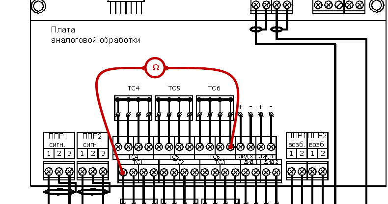 Схема подключения теплосчетчика