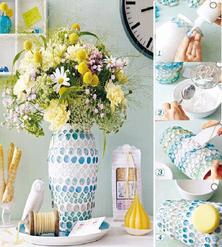 DIY Make a Beautiful Mosaic Vase Diy And Crafts