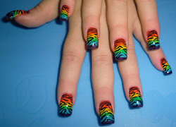 rainbow nails zebra nail designs colorful 3d turned adorable