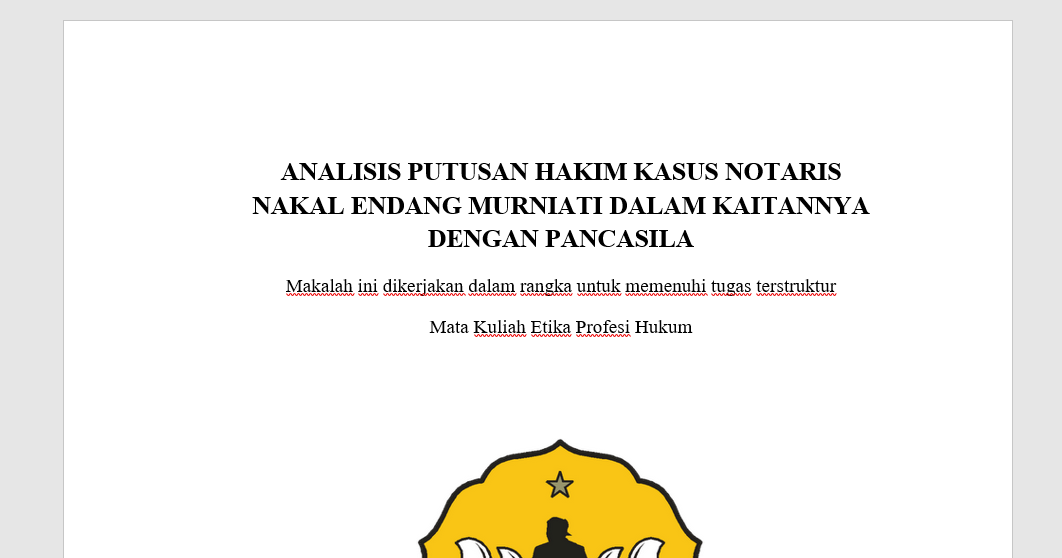 Syafi U Nizar Makalah Etika Profesi Hukum
