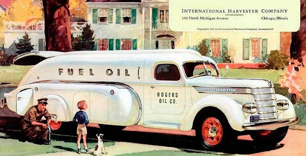 Fuel Oil Truck Ad. 1940s ~