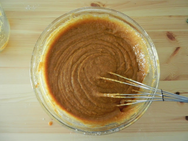 pumpkin cake mixture (not from a box)