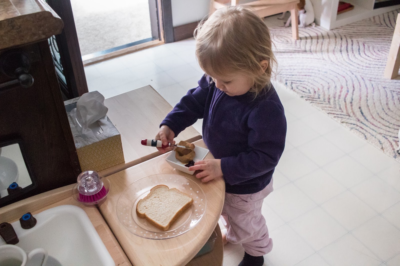 Practical Life for Toddlers Making a Sandwich