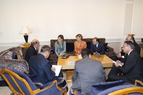 Queen Letizia meets Tony Lake, the Executive Director of UNICEF