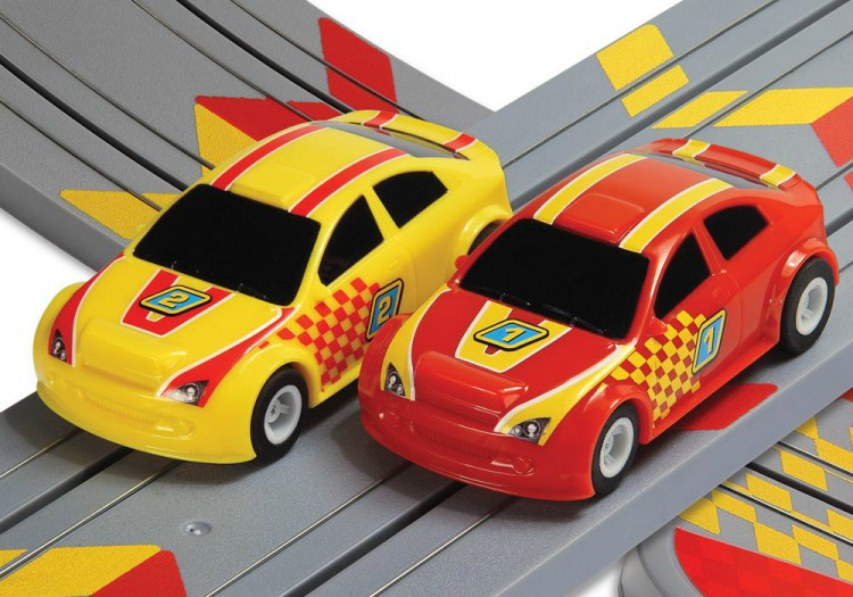 My First ScaleXtric red and yellow cars
