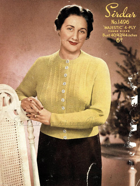 A Ladies Jumper Sirdar No. 1496 Free knitting Pattern