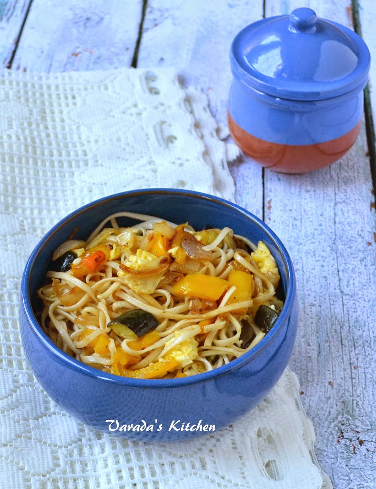 Udon Noodles with Roasted Vegetables