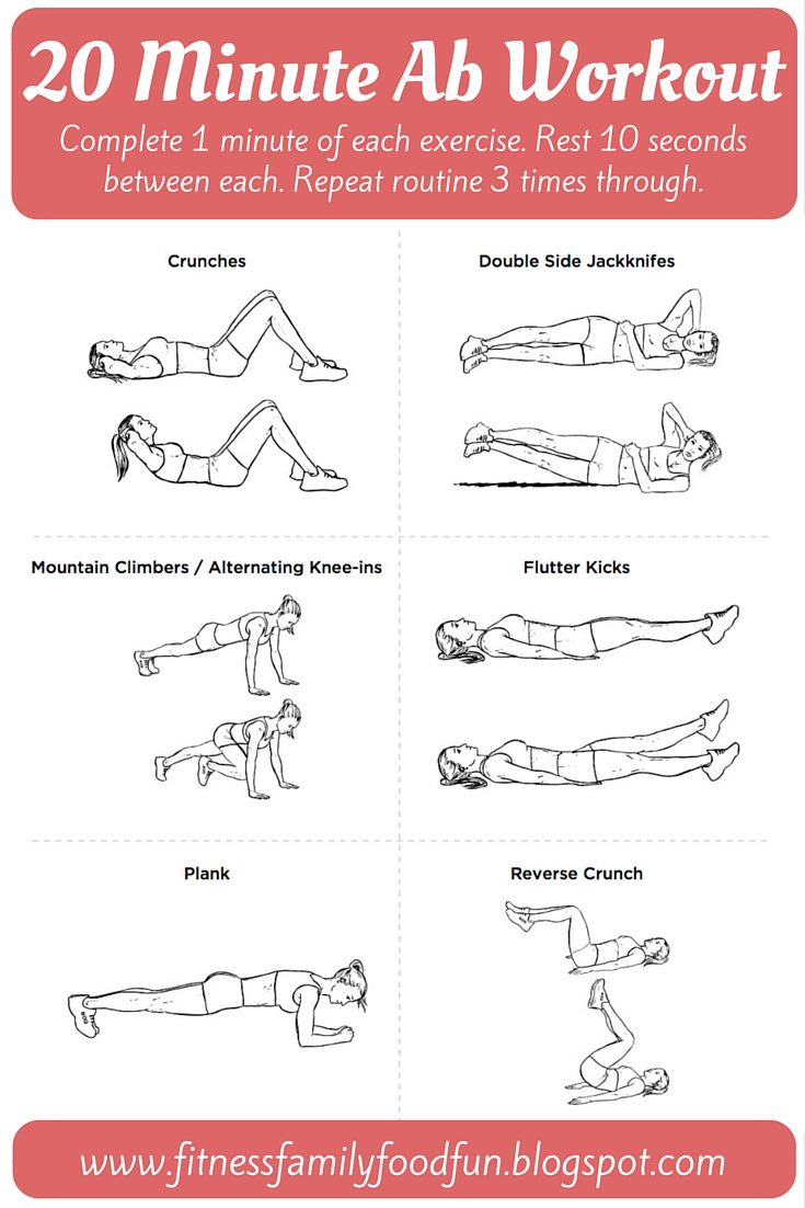 Fitness Family Food Fun No Equipment 20 Minute Abs Workout