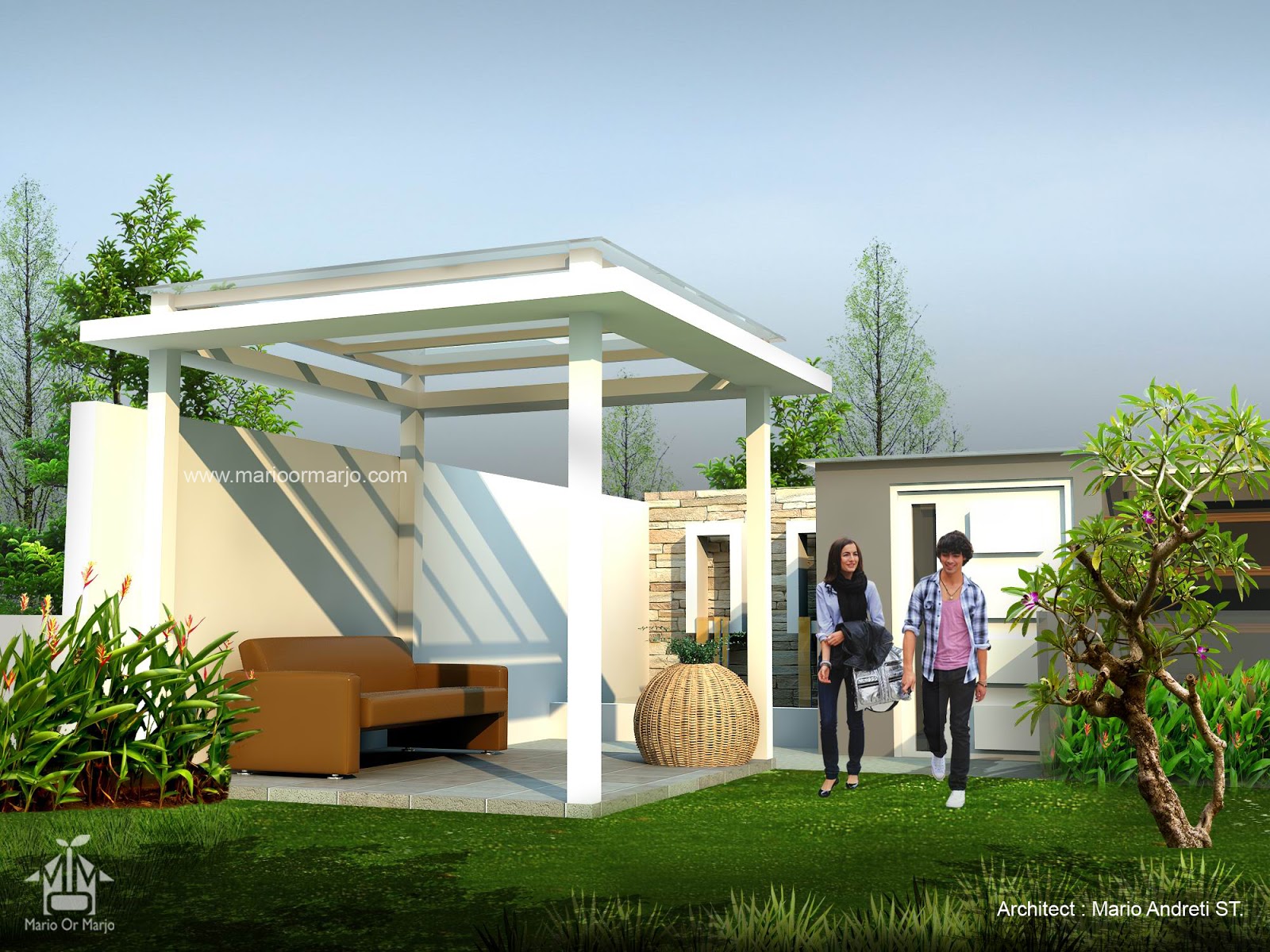 Desain Rumah Minimalis Semi Basement Sel Alfin Winama House Bandung