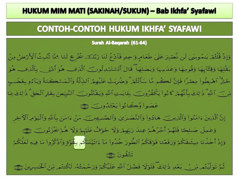 Contoh Ayat Ikhfa Syafawi / Hukum mim mati Wikipedia bahasa Indonesia