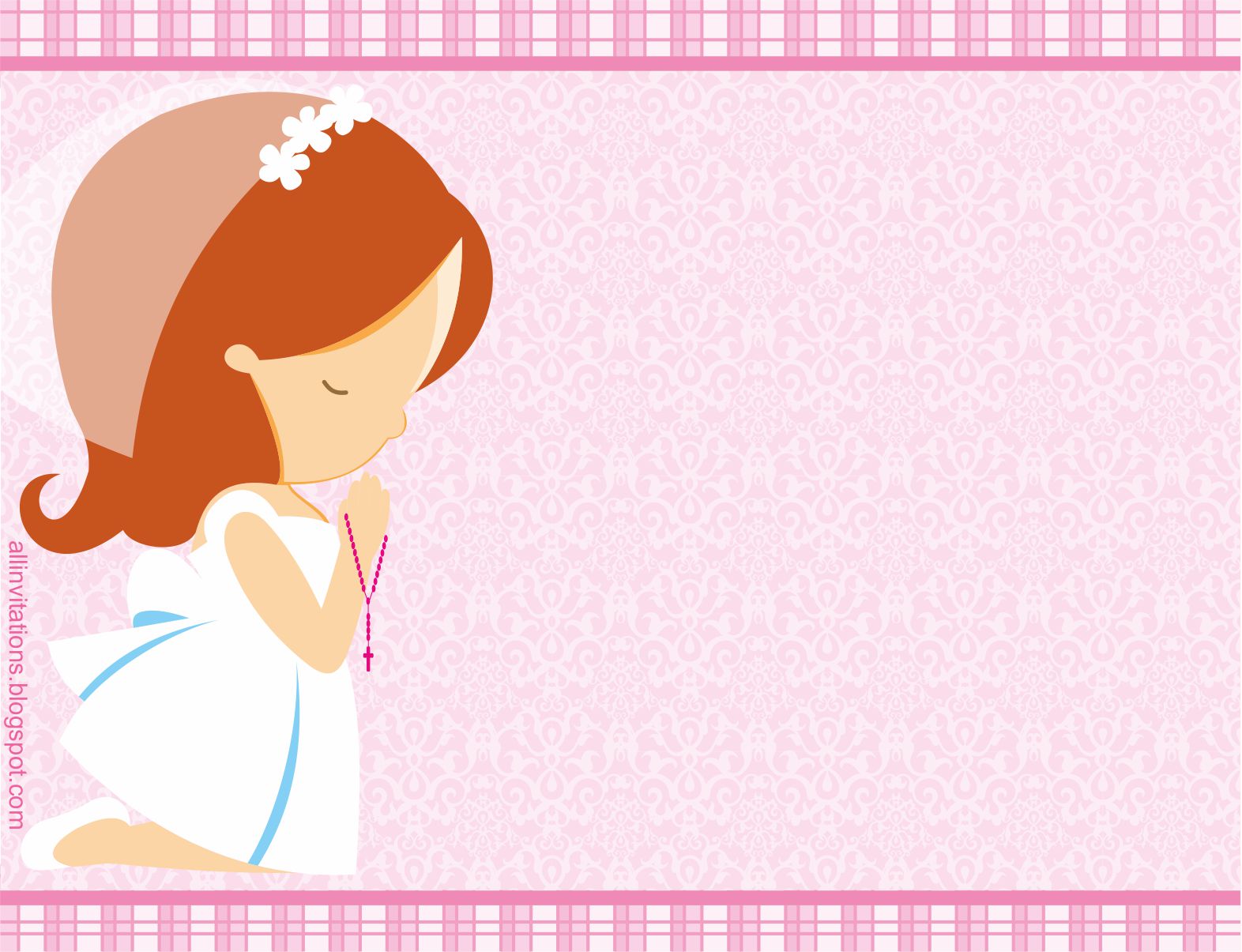 Cute Girl First Communion Free Printable Mini Kit. Oh My First Communion!