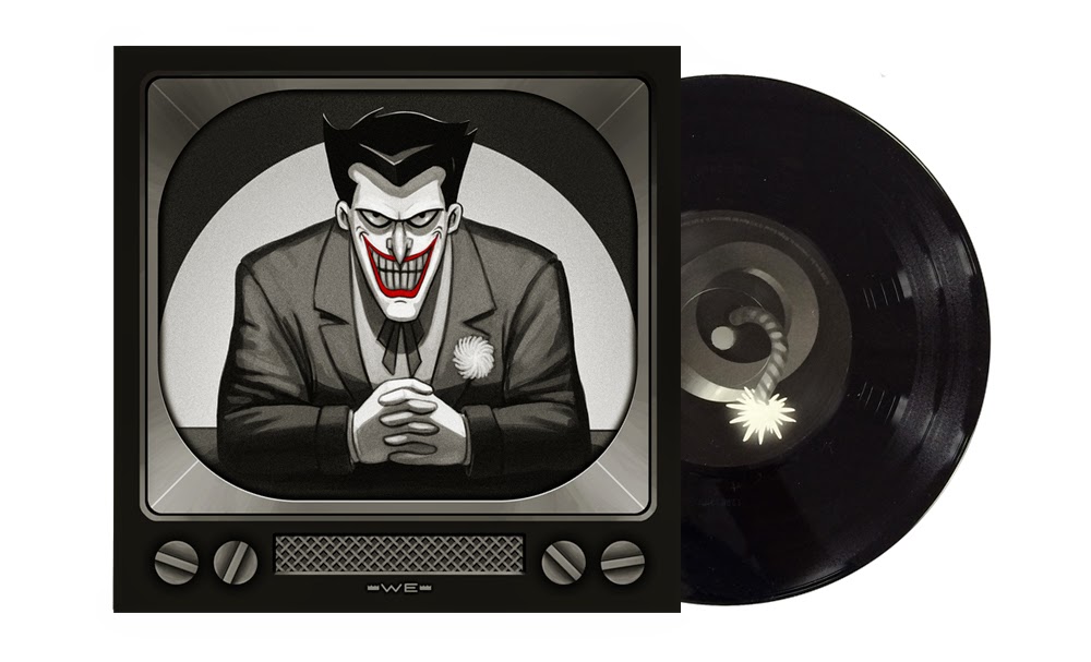 San Diego Comic-Con 2014 Exclusive Batman The Animated Series 7” Singles by Danny Elfman & Mondo - The Joker by Mike Mitchell