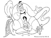 Mewarnai Gambar Aladin Dan Jin Lampu Wasiat