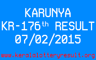 KARUNYA Lottery KR-176 Result 07-02-2015
