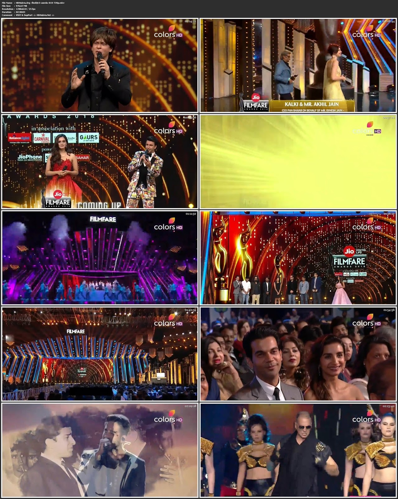 Filmfare Awards 2018 Hindi 720p HDTV 950Mb Download