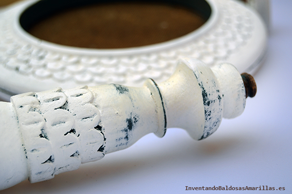 Efecto envejecido espejo de madera