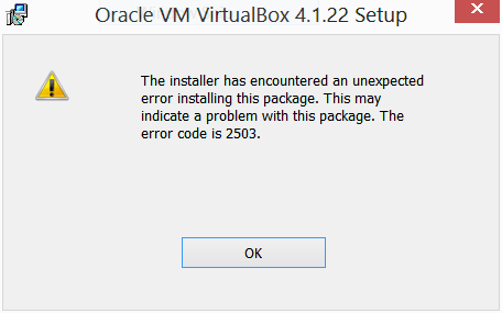 My Meaningless Scribbles: Fix Error Code 2503/2502 on Windows 8