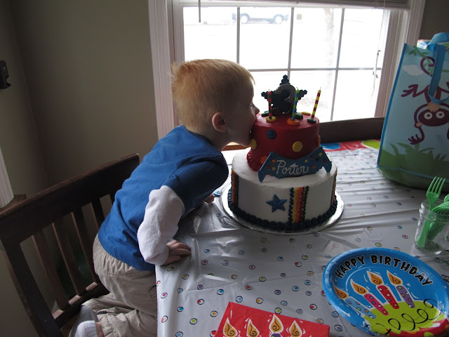 Porter Taking a Bite Out of His Cake