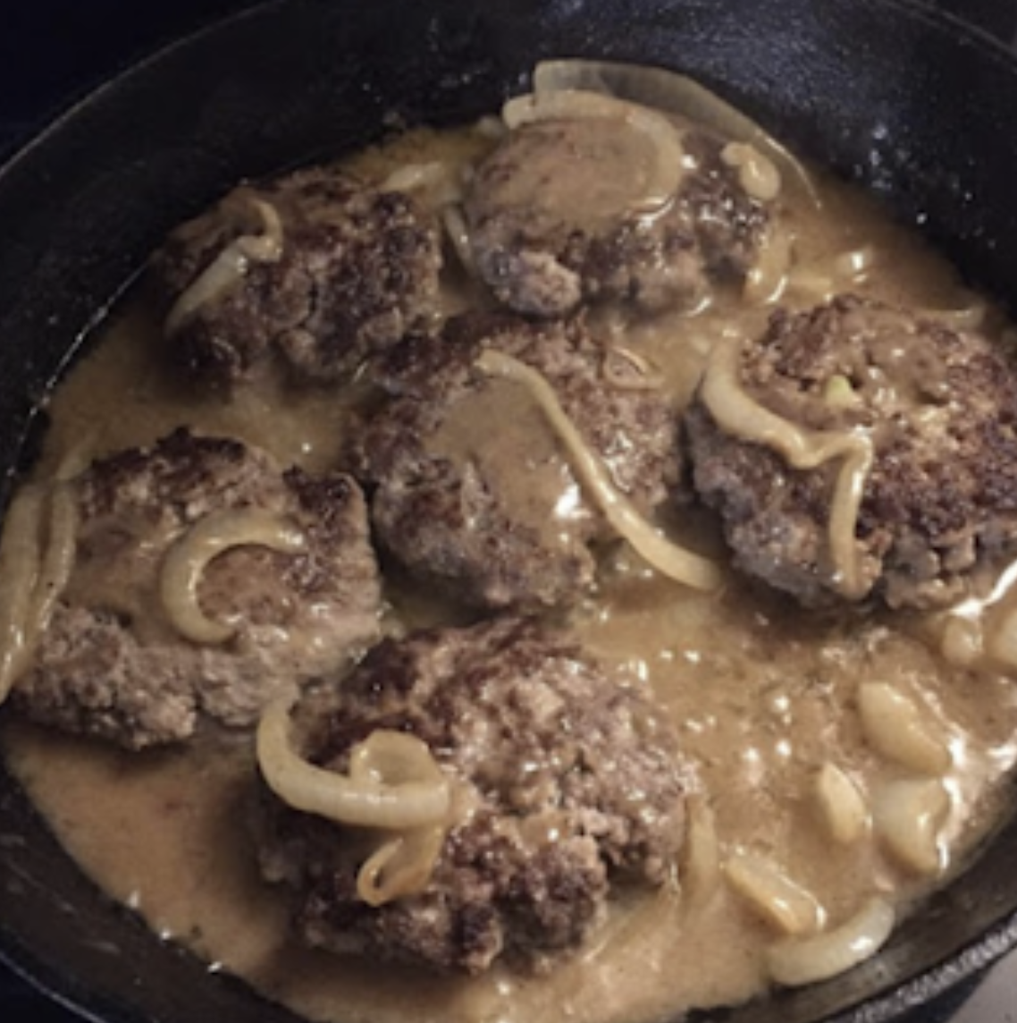 Hamburger Steak with Onions and Gravy World Cuisine Recipes