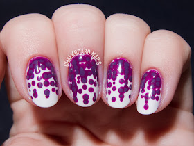 Orchid petal inspired nail art by @chalkboardnails 