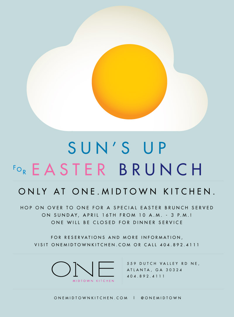 ONE. midtown kitchen's Easter Brunch Concentrics Restaurants