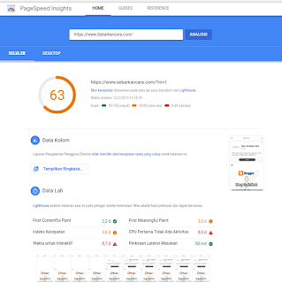 Google page speed insight