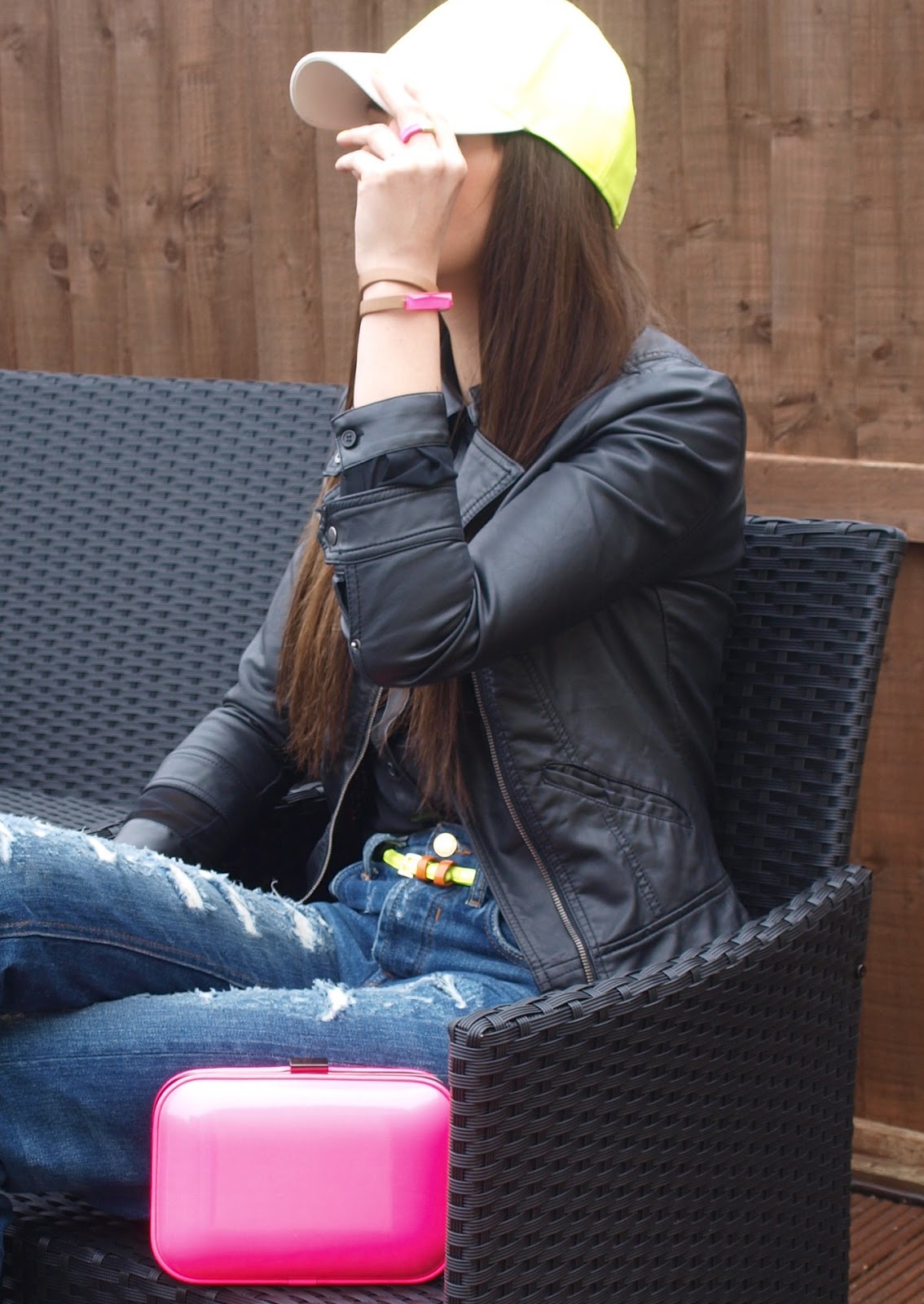 neon clutch bag zara