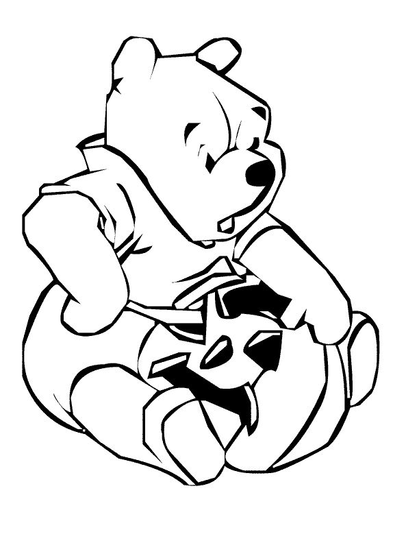 Pooh Halloween Coloring Pages title=